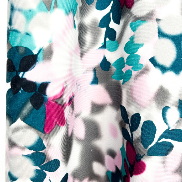 Joe Fresh Blue, Grey, White & Pink Floral Athletic Leggings - Picture 6 of 9